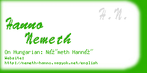 hanno nemeth business card